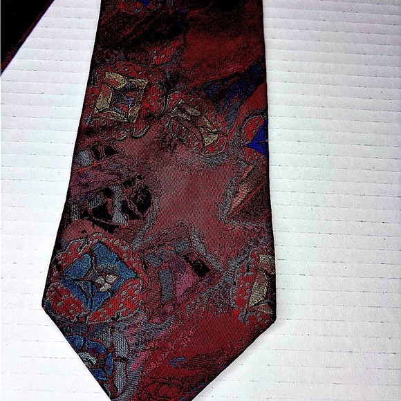 COPY - Mario Valentino Italian Silk Tie - Picture 3 of 4